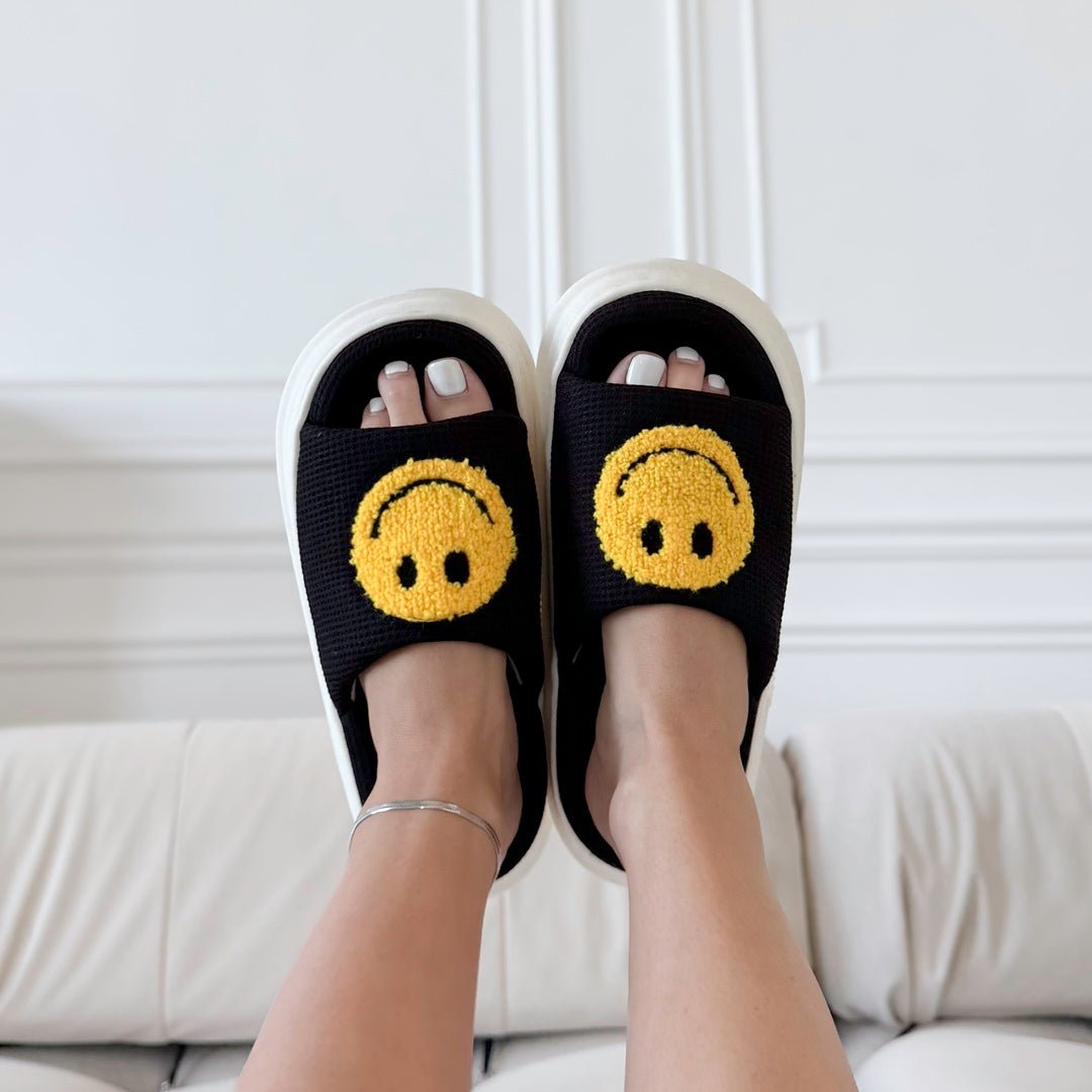 Sandalen Damen | Plateau mit Smiley | Gepolstert Sommer-HauteBerlin