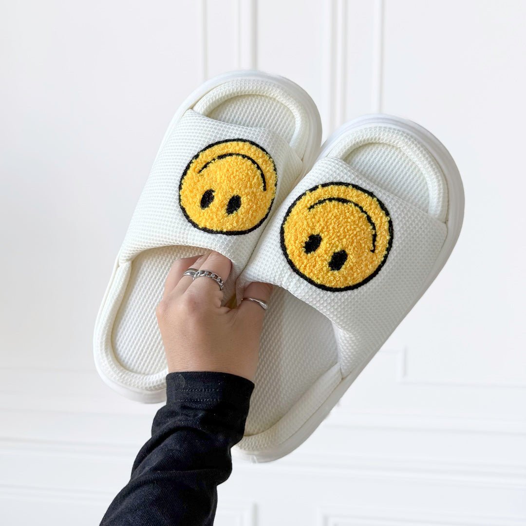 Sandalen Damen | Plateau mit Smiley | Gepolstert Sommer-HauteBerlin