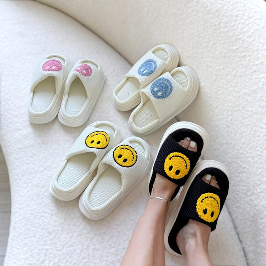 Sandalen Damen | Plateau mit Smiley | Gepolstert Sommer-HauteBerlin