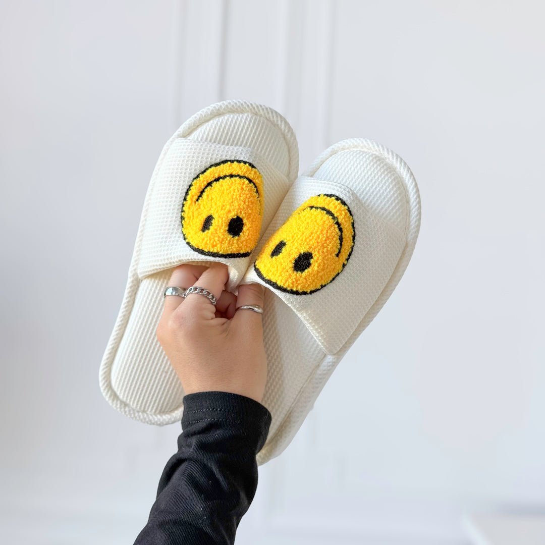 Sandalen Damen | Smiley Bestickt | Gepolstert Sommer-HauteBerlin