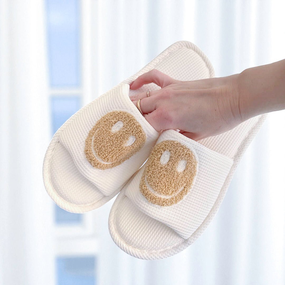 Sandalen Damen | Smiley Bestickt | Gepolstert Sommer-HauteBerlin
