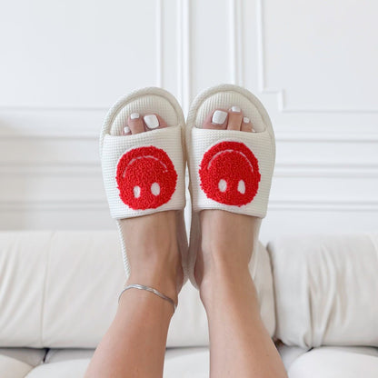 Sandalen Damen | Smiley Bestickt | Gepolstert Sommer-HauteBerlin