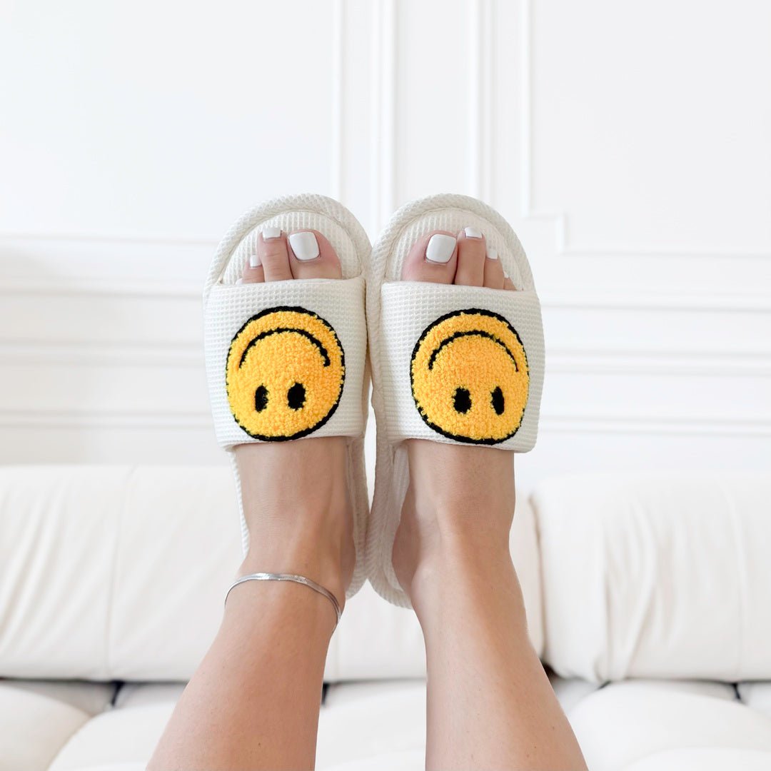 Sandalen Damen | Smiley Bestickt | Gepolstert Sommer-HauteBerlin