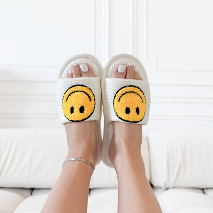 Sandalen Damen | Smiley Bestickt | Gepolstert Sommer-HauteBerlin