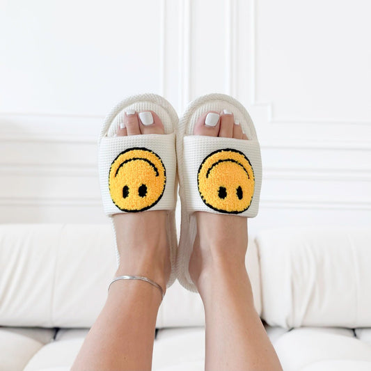 Sandalen Damen | Smiley Bestickt | Gepolstert Sommer-HauteBerlin