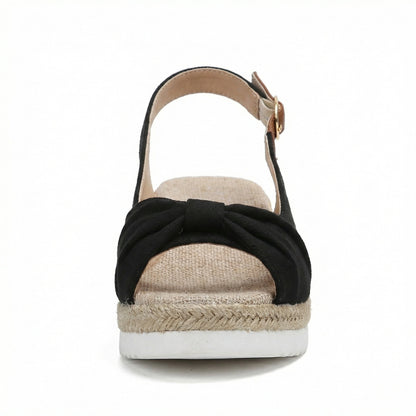 Sandalen mit Keilabsatz – offene Zehen – verstellbarer Riemen – Plateausandalen – Damensandalen-HauteBerlin
