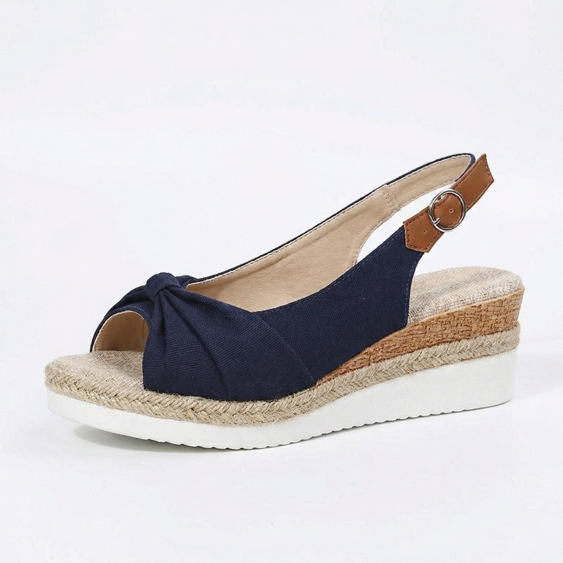 Sandalen mit Keilabsatz – offene Zehen – verstellbarer Riemen – Plateausandalen – Damensandalen-HauteBerlin