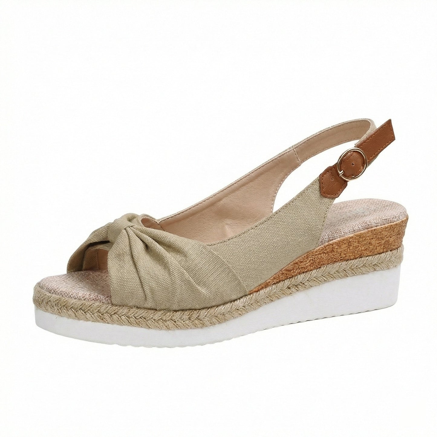 Sandalen mit Keilabsatz – offene Zehen – verstellbarer Riemen – Plateausandalen – Damensandalen-HauteBerlin