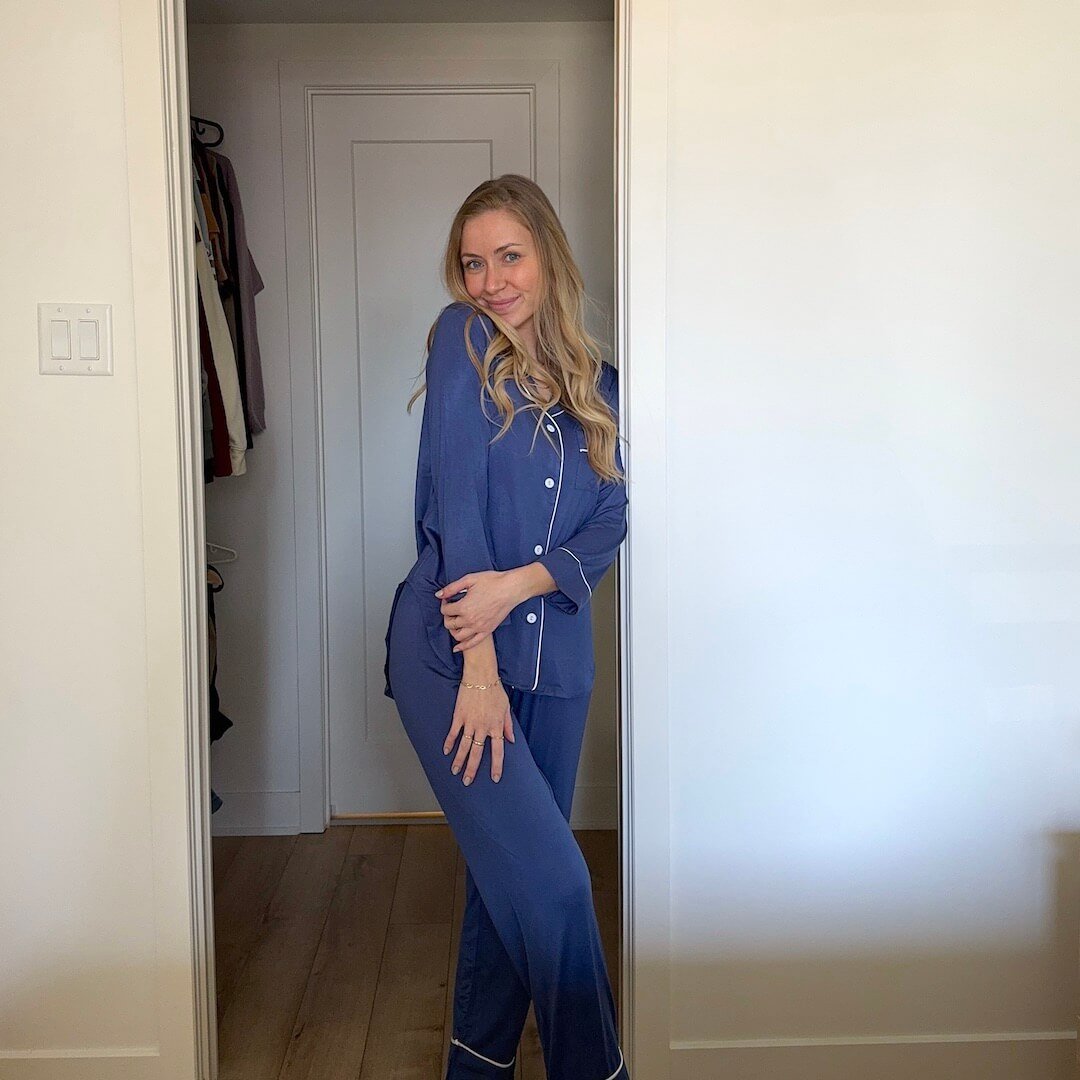 Schlafanzug Damen | Knopfleiste | Langarm Loungewear-HauteBerlin