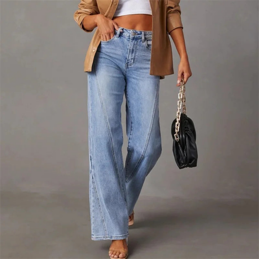 Schlaghose Jeans | Hellblau | Wide-Leg | Hoher Bund-HauteBerlin