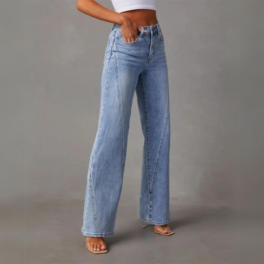 Schlaghose Jeans | Hellblau | Wide-Leg | Hoher Bund-HauteBerlin