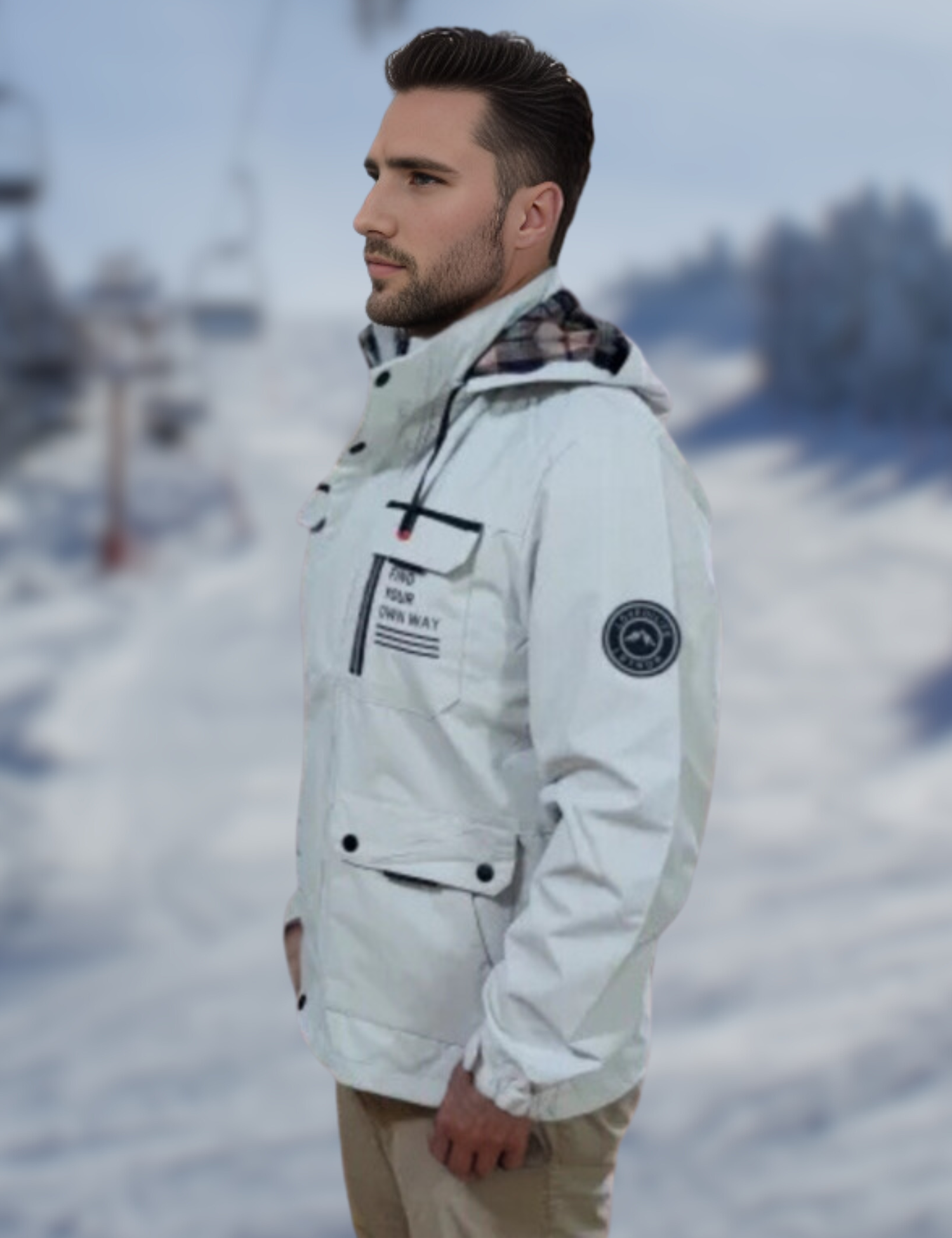 Schneefeste Jacke | Wasserdicht | Mit Kapuze | Einsatzjacke | Winterjacke für Herren-HauteBerlin