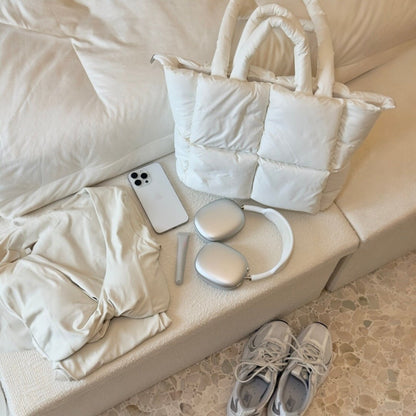 Schultertasche Damen | Puffer Gesteppt | Groß Wattiert-HauteBerlin
