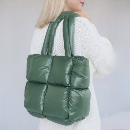 Schultertasche Damen | Puffer Gesteppt | Groß Wattiert-HauteBerlin