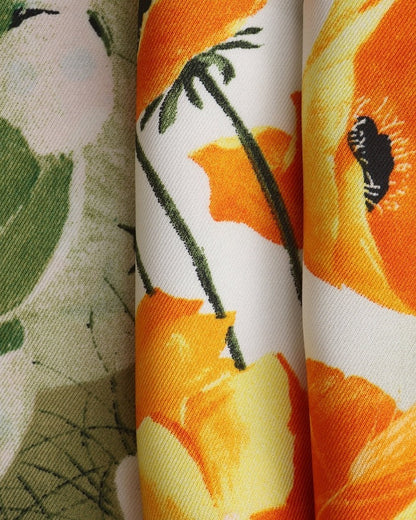 Seidentuch Damen | Twill Seide | Halstuch | Sechs Kunstdrucke-HauteBerlin