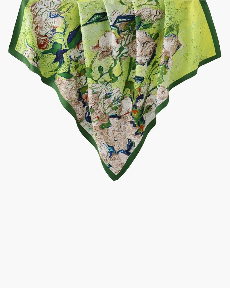 Seidentuch Damen | Twill Seide | Halstuch | Sechs Kunstdrucke-HauteBerlin