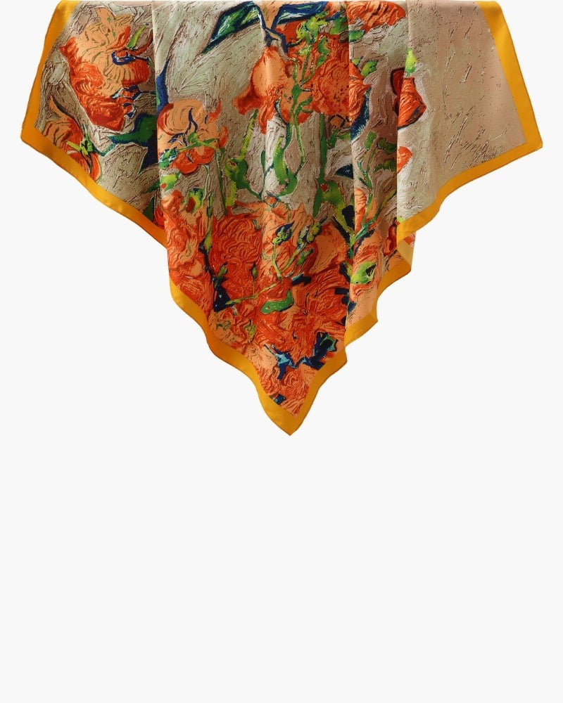 Seidentuch Damen | Twill Seide | Halstuch | Sechs Kunstdrucke-HauteBerlin