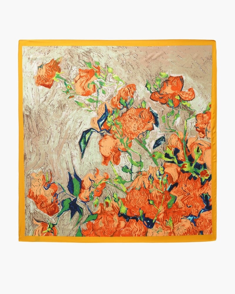 Seidentuch Damen | Twill Seide | Halstuch | Sechs Kunstdrucke-HauteBerlin