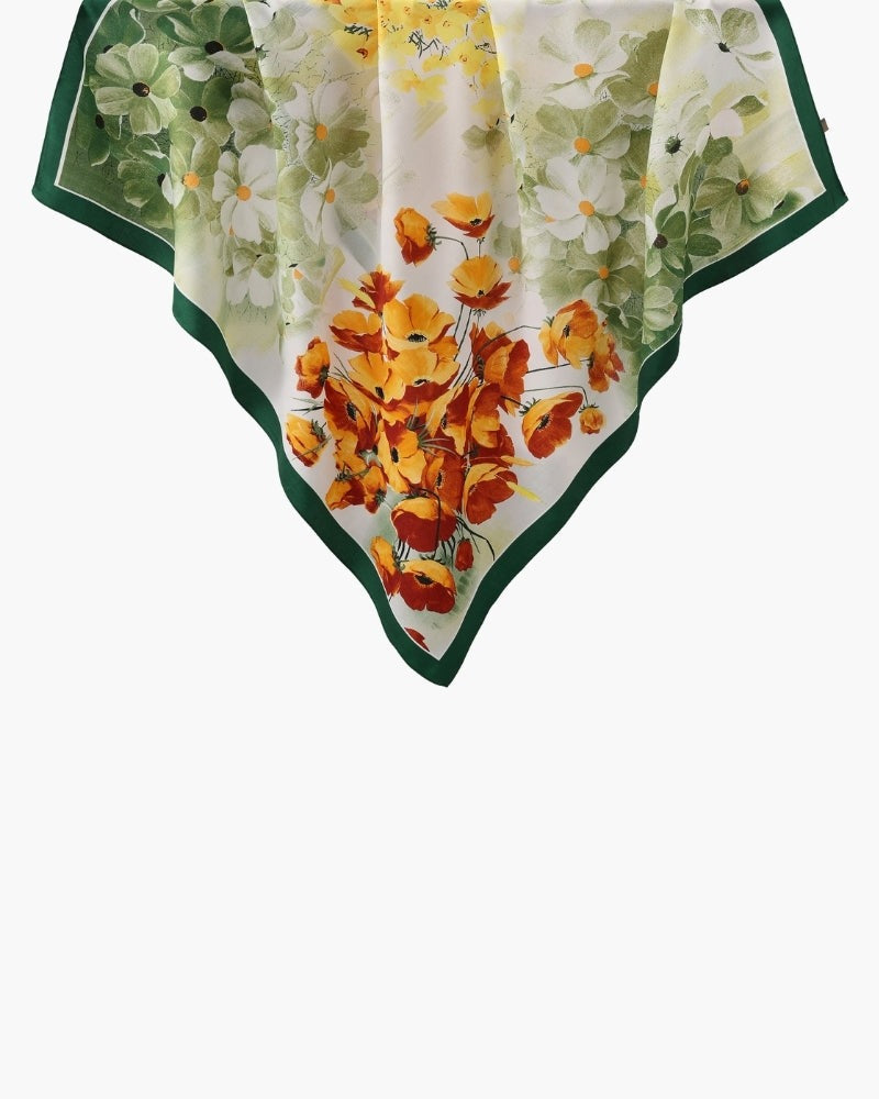 Seidentuch Damen | Twill Seide | Halstuch | Sechs Kunstdrucke-HauteBerlin