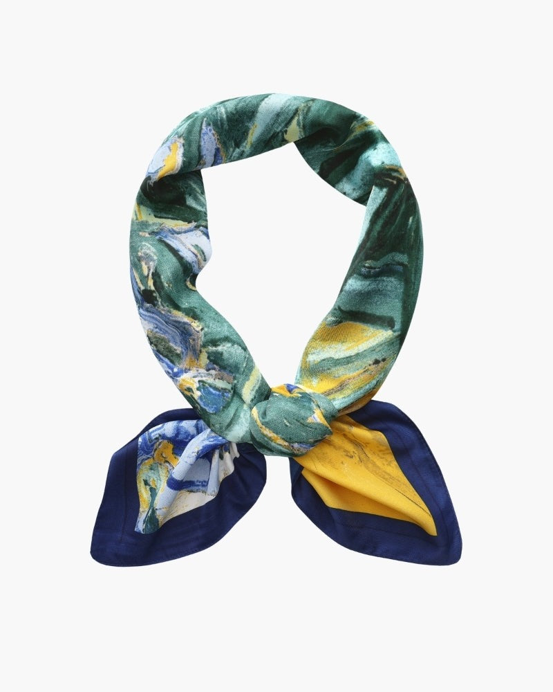 Seidentuch Damen | Twill Seide | Halstuch | Sechs Kunstdrucke-HauteBerlin