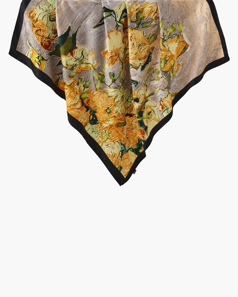 Seidentuch Damen | Twill Seide | Halstuch | Sechs Kunstdrucke-HauteBerlin