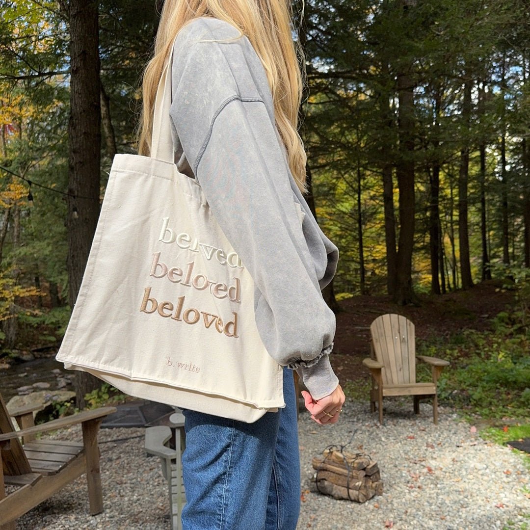 Shopper Damen | Canvas Stofftasche | Bestickt aus Baumwolle-HauteBerlin