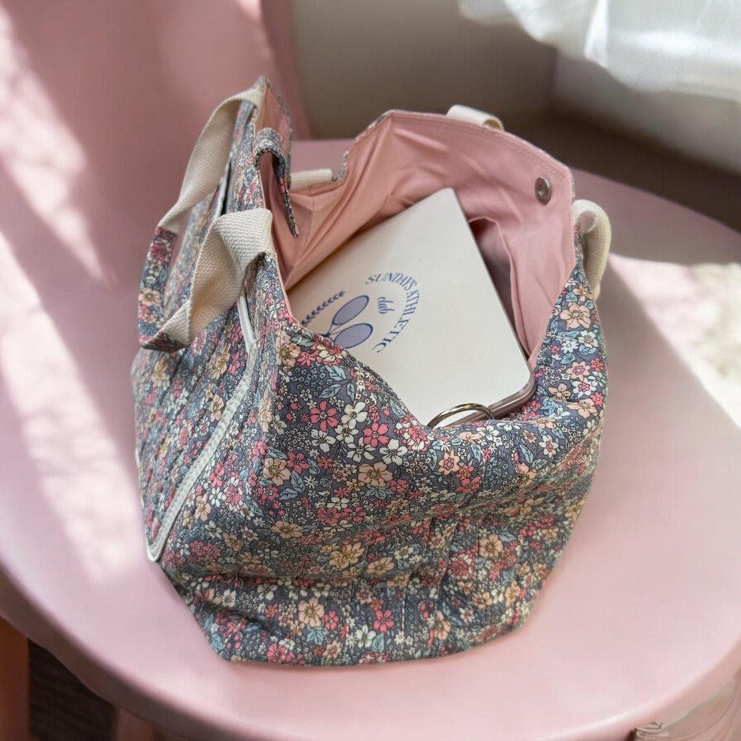 Shopper Tasche - Blumen Groß Magnetverschluss Polyester-HauteBerlin
