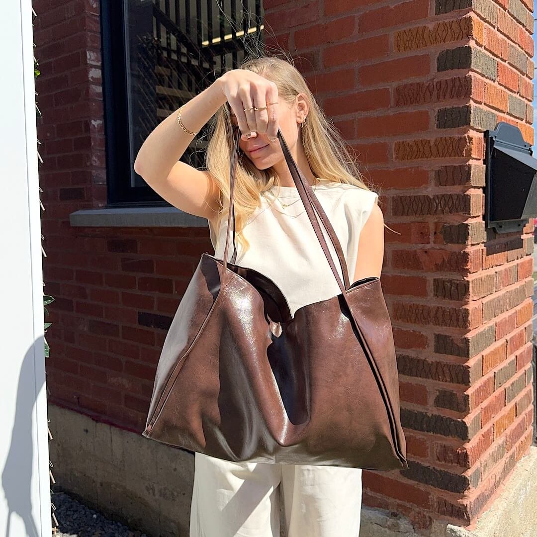Shopper Tasche Damen | Kunstleder | Große Schultertasche-HauteBerlin