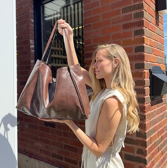 Shopper Tasche Damen | Kunstleder | Große Schultertasche-HauteBerlin
