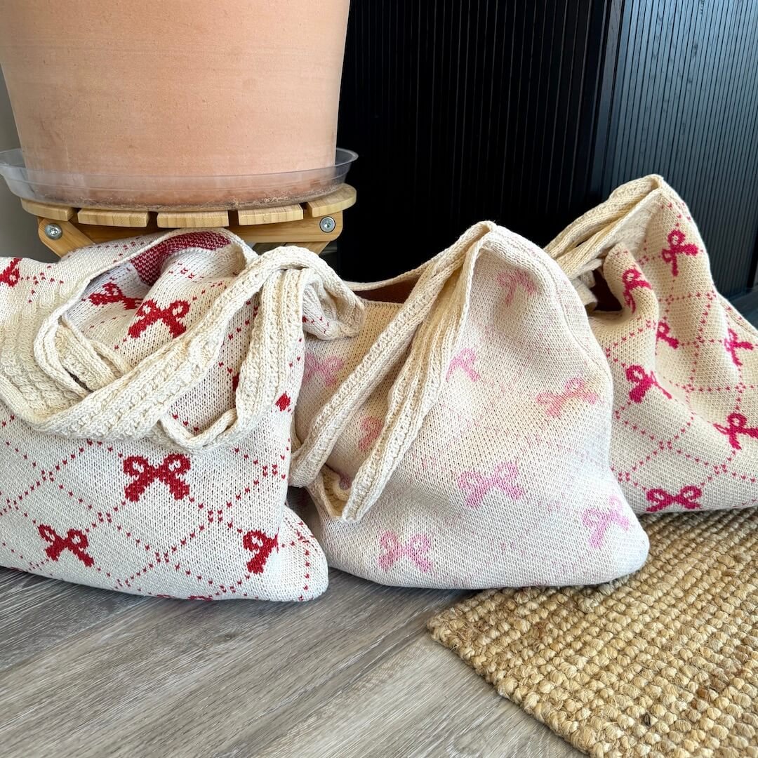 Shopper Tasche | Gehäkelt | Schleifen Muster-HauteBerlin