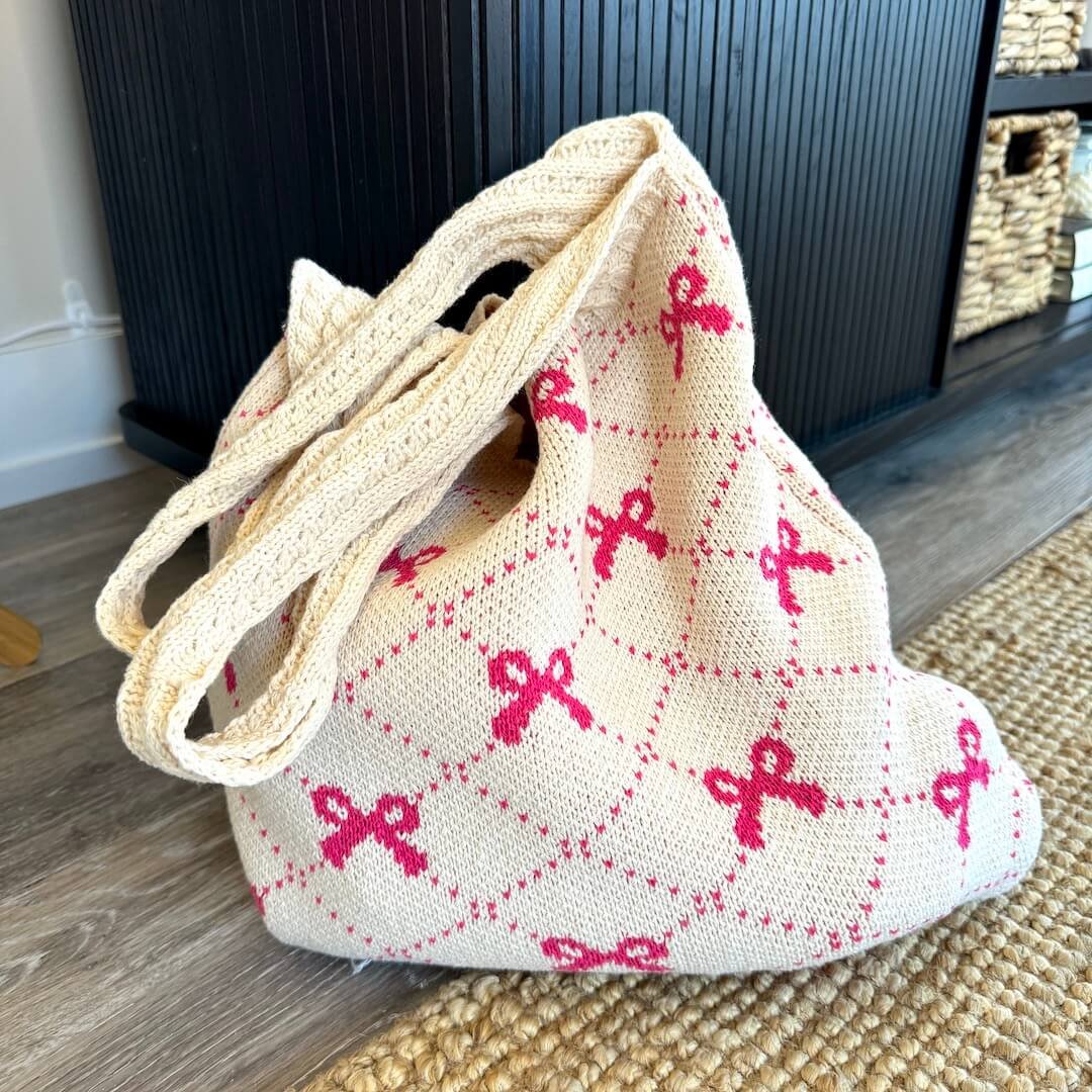 Shopper Tasche | Gehäkelt | Schleifen Muster-HauteBerlin