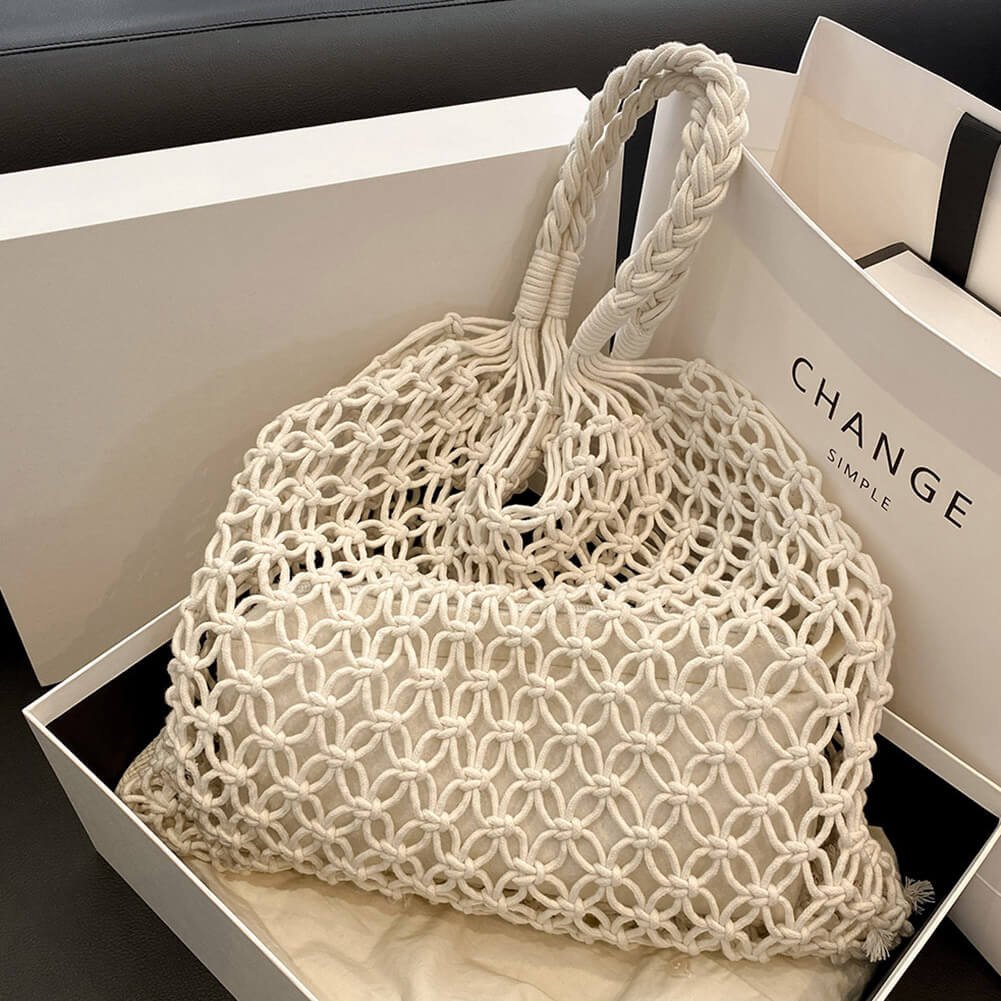 Shopper Tasche | Gehäkelt | Sommer Schultertasche-HauteBerlin