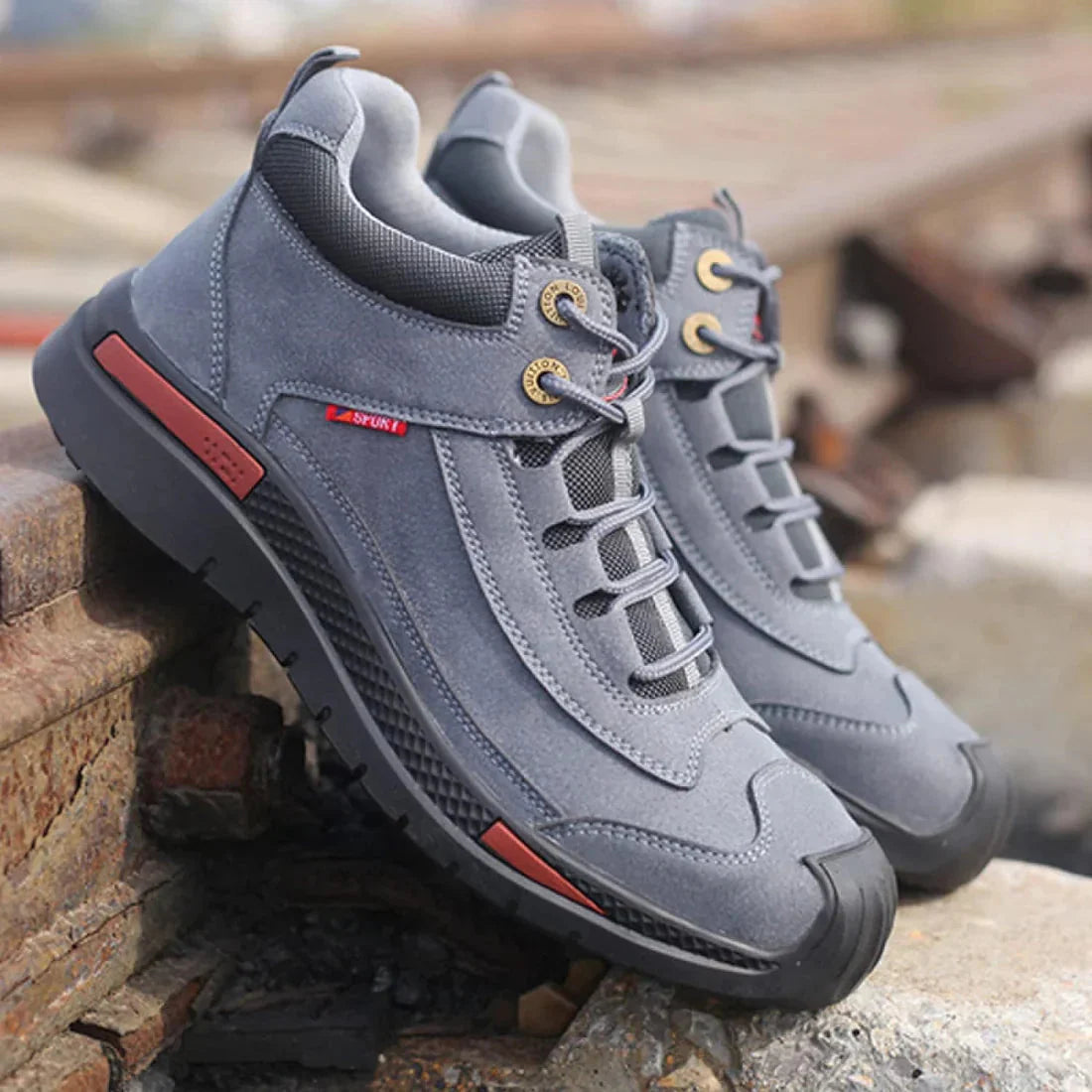 Sicherheitsschuhe - Wasserdichte Schnürstiefel mit Stahlkappe für Männer-HauteBerlin