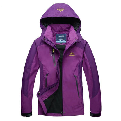 Skijacke – mit Kapuze – Reißverschlusstaschen – Windjacke – Winterjacke für Frauen-HauteBerlin