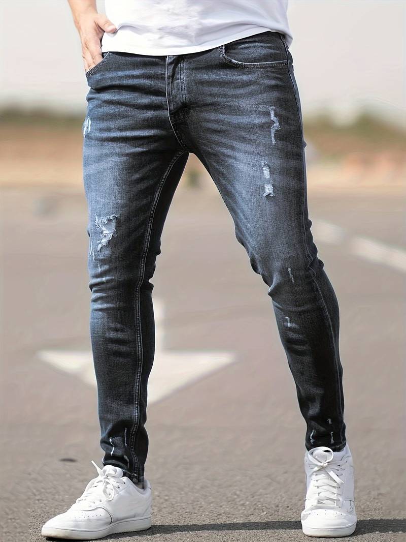 Skinny-Jeans | Ripped | Stretch | Schlanke Fit-Jeans | Herrenjeans-HauteBerlin