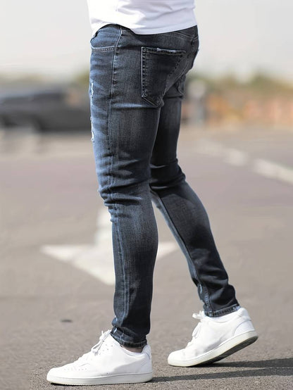 Skinny-Jeans | Ripped | Stretch | Schlanke Fit-Jeans | Herrenjeans-HauteBerlin