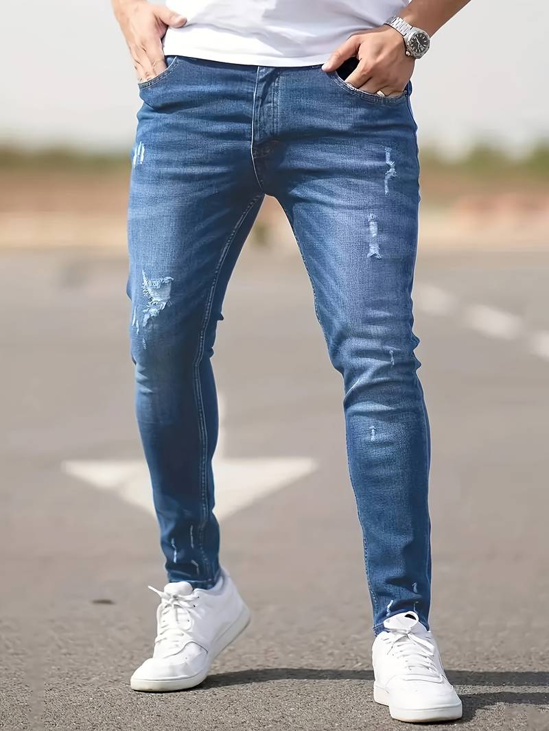 Skinny-Jeans | Ripped | Stretch | Schlanke Fit-Jeans | Herrenjeans-HauteBerlin