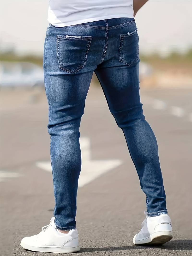 Skinny-Jeans | Ripped | Stretch | Schlanke Fit-Jeans | Herrenjeans-HauteBerlin