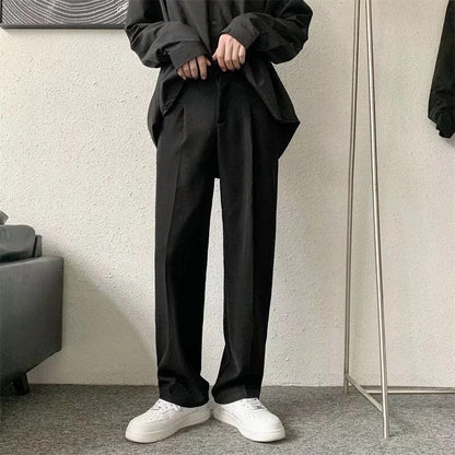 Slack Pants - Gerades Bein - Lockere Passform - Bundfaltenhosen - Herrenhosen-HauteBerlin
