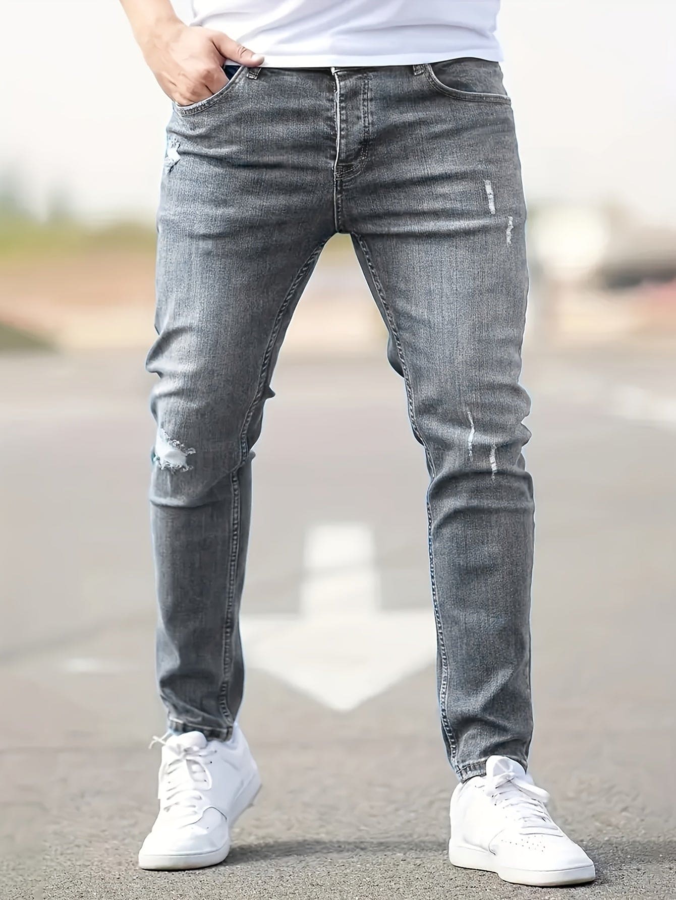 Slim-Fit-Jeans | Stretch | Rissig | Skinny-Jeans | Herrenjeans-HauteBerlin