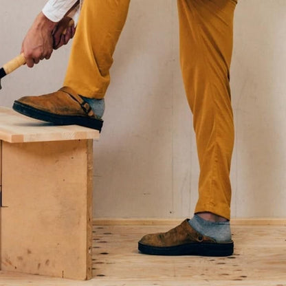 Slipper - Leder - Orthopädische Schuhe - Pantoletten - Herrenschuhe-HauteBerlin