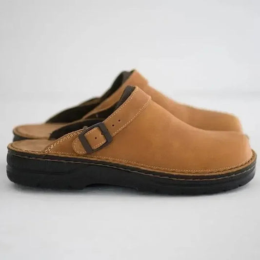 Slipper - Leder - Orthopädische Schuhe - Pantoletten - Herrenschuhe-HauteBerlin