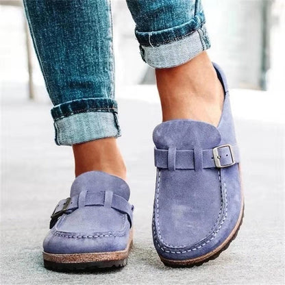 Slipper Schuhe - Flach - Wildleder - Slipper Sandalen - Clogs für Frauen-HauteBerlin