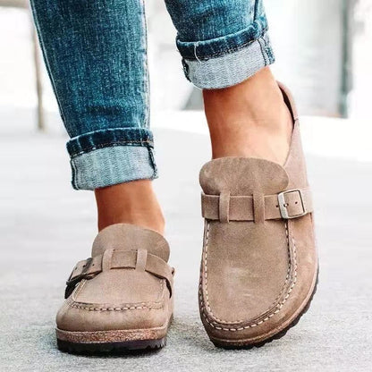 Slipper Schuhe - Flach - Wildleder - Slipper Sandalen - Clogs für Frauen-HauteBerlin