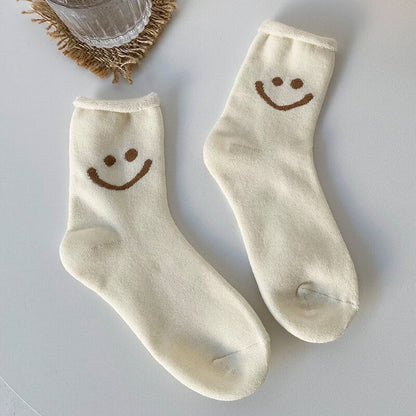 Socken Damen - Smiley Lachgesicht Baumwolle Set-HauteBerlin
