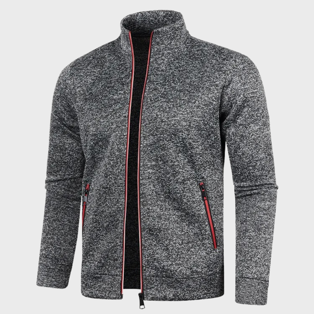 Sommer Strickjacke | Lässig | Reißverschlusstaschen | Sweatshirt mit Reißverschluss | Herrenjacke-HauteBerlin
