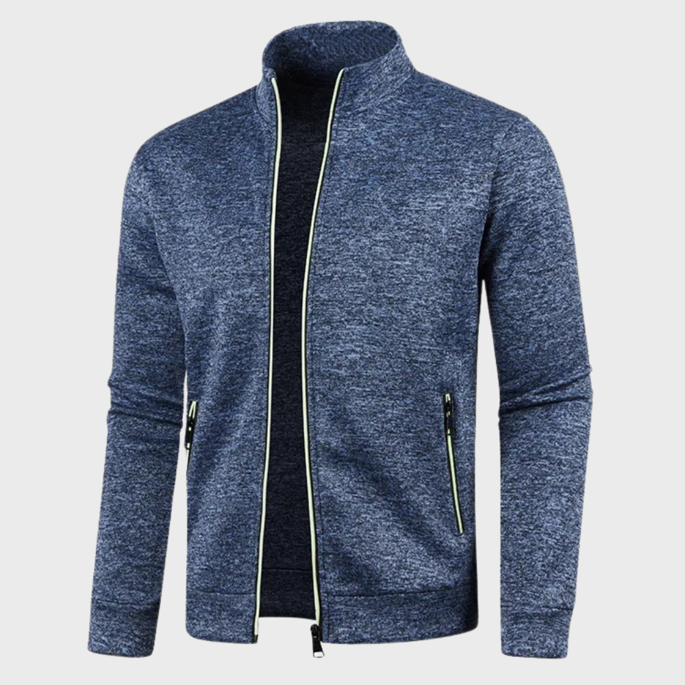 Sommer Strickjacke | Lässig | Reißverschlusstaschen | Sweatshirt mit Reißverschluss | Herrenjacke-HauteBerlin