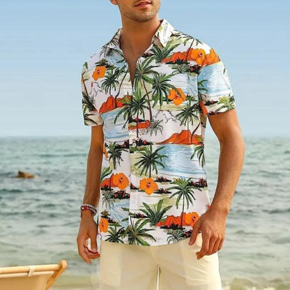 Sommerhemd - Kurzarm - Button-Up - Hawaiihemd - Herrenhemden-HauteBerlin