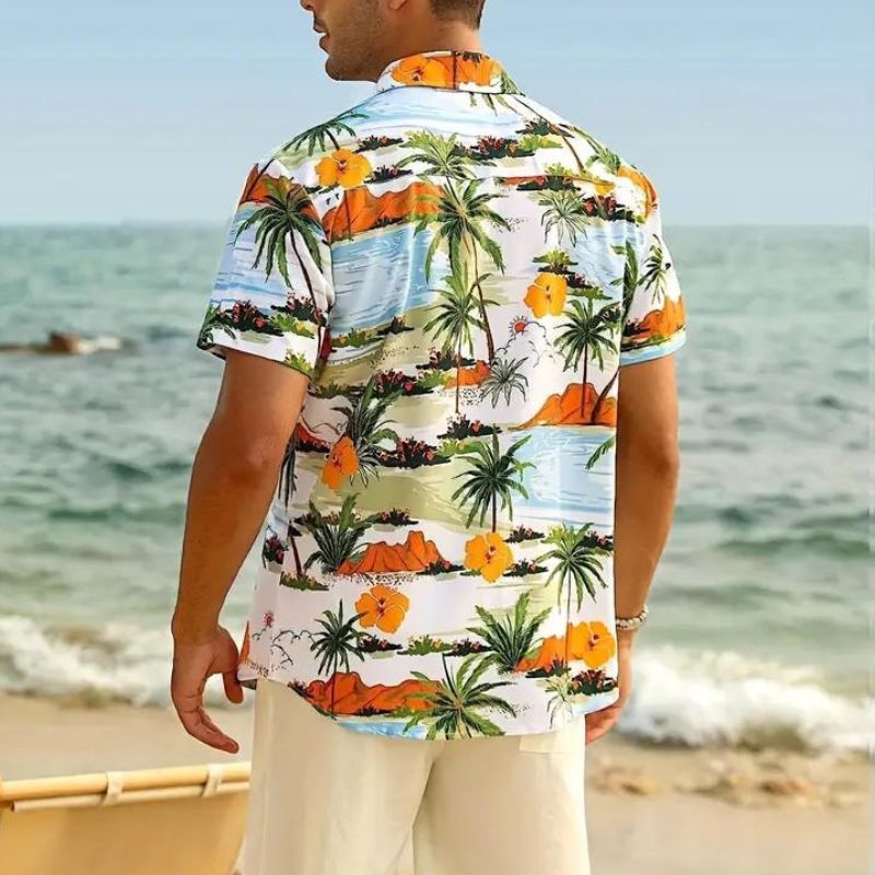 Sommerhemd - Kurzarm - Button-Up - Hawaiihemd - Herrenhemden-HauteBerlin
