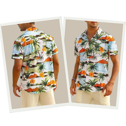 Sommerhemd - Kurzarm - Button-Up - Hawaiihemd - Herrenhemden-HauteBerlin